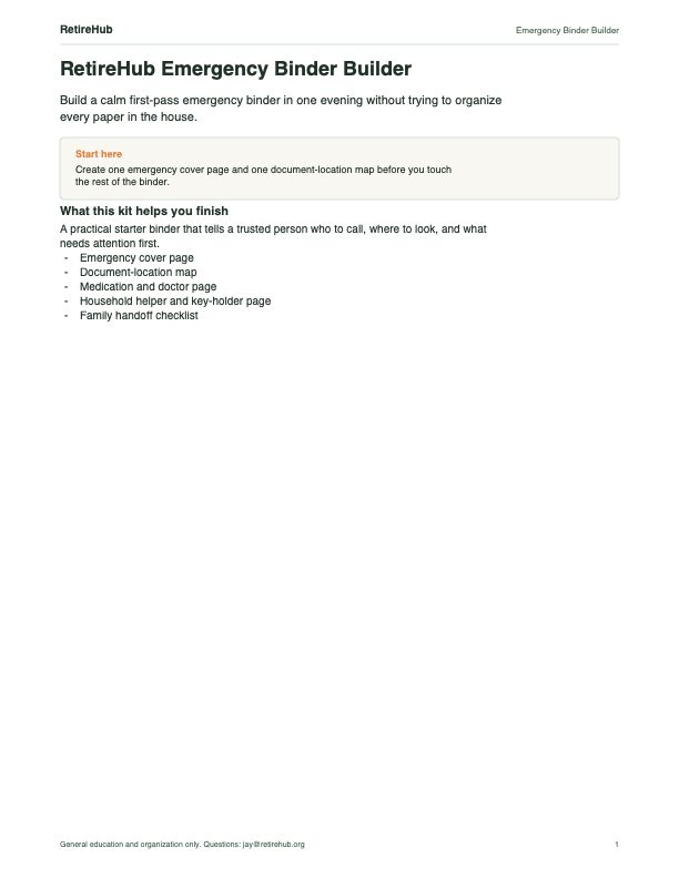 Preview of Emergency Binder Builder