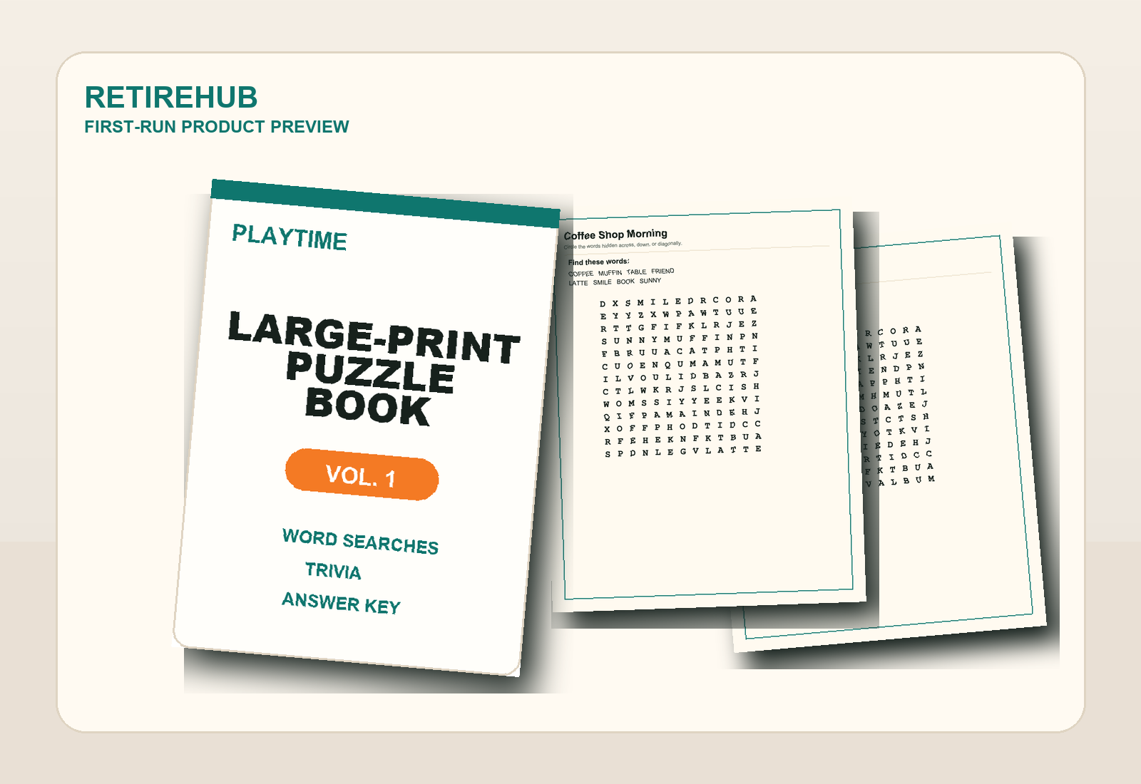 Production-file preview image for Playtime Large-Print Puzzle Book Vol. 1